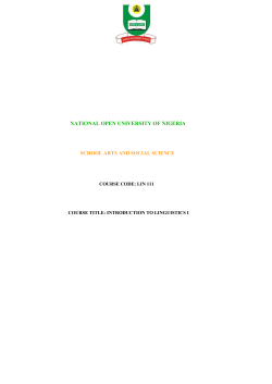 LIN111 - National Open University of Nigeria