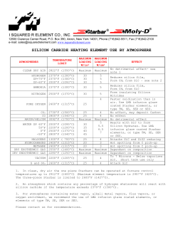 SILICON CARBIDE HEATING ELEMENT USE BY ATMOSPHERE