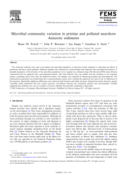 Microbial community variation in pristine and polluted nearshore