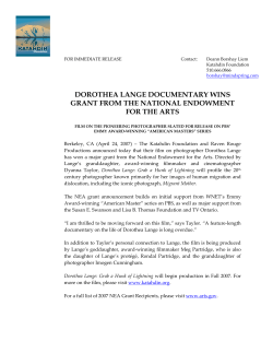 dorothea lange documentary wins grant from the national