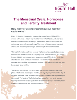 the menstrual cycle, hormones and fertility treatment