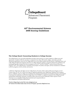 Scoring Guidelines - AP Central