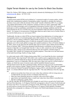 Digital Terrain Models for use by the Centre for Black Sea