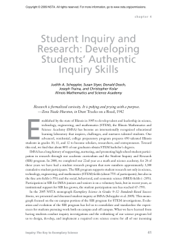 Student Inquiry and Research: Developing Students` Authentic