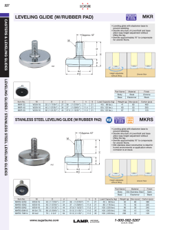MKRS MKR LEVELING GLIDE (W/RUBBER PAD)
