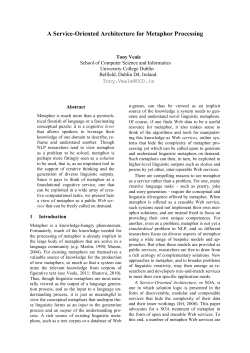 A Service-Oriented Architecture for Metaphor Processing