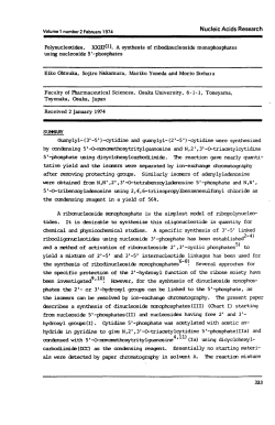 Polynucleotides. XXffl(l). A synthesis of rlbodinucleoside