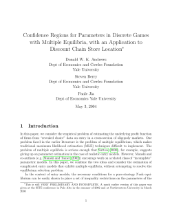 Confidence Regions for Parameters in Discrete