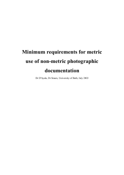 Minimum requirements for metric use of non