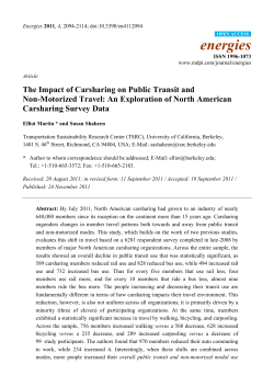 The Impact of Carsharing on Public Transit and Non