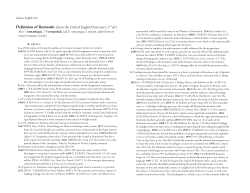 Definition of Romantic (from the Oxford English Dictionary, 2nd ed.)