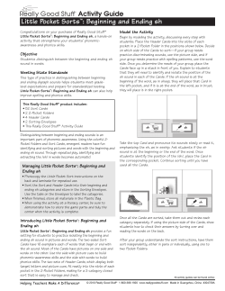 Little Pocket Sorts&trade;: Beginning and Ending sh