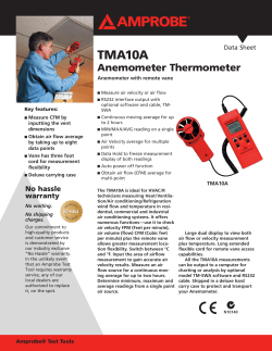 Amprobe TMA10A Anemometer Data Sheet