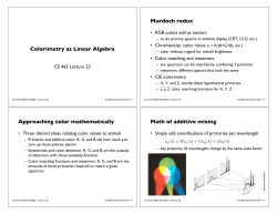 Color reproduction as linear algebra