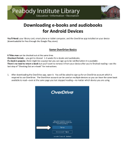 Downloading e-books and audiobooks for Android Devices