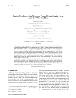 Impact of Swell on Air&ndash;Sea Momentum Flux and Marine Boundary