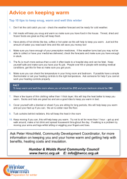 Keeping warm in winter