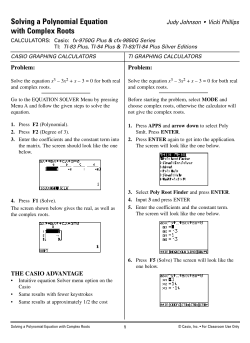 Solving a Polynomial Equation
