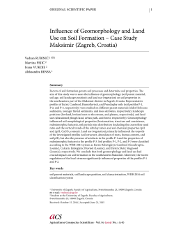 Influence of Geomorphology and Land Use on Soil Formation