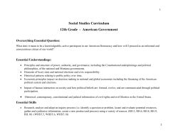 2015 American Government Curriculum