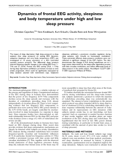 Dynamics of frontal EEG activity, sleepiness and body temperature