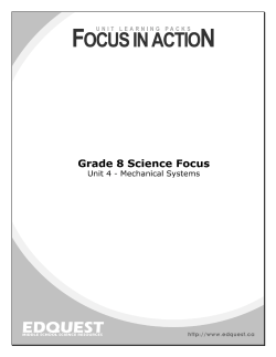 Unit 4 - Mechanical Systems FINAL REVIEW BOOKLET
