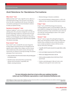 Acid Solutions for Sandstone Formations