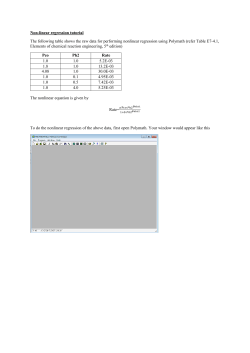 Non-linear regression tutorial The following table shows the raw