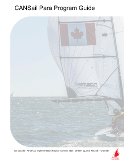 CANSail Para Program Guide