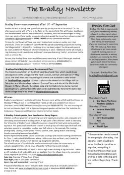 The Bradley Newsletter