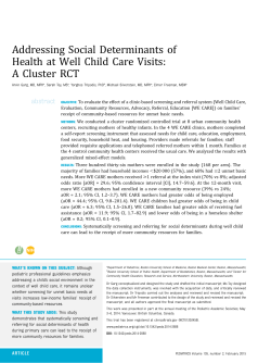 Addressing Social Determinants of Health at Well Child