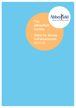 The Abbeyfield Society Value for Money Self Assessment 2014-15