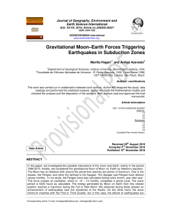 Gravitational Moon&ndash;Earth Forces Triggering Earthquakes in