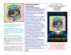 CBS APRIL 2017 E-Bluesletter - The Charlotte Blues Society