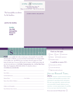 The PEN Hemophilia Resource Guide