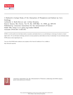 A Radioactive Isotope Study of the Absorption of Phosphorus and