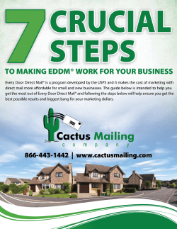 TO MAKING EDDM&reg; WORK FOR YOUR BUSINESS