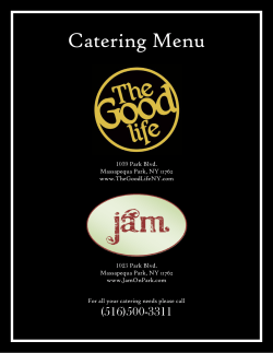 Catering Menu - The Good Life