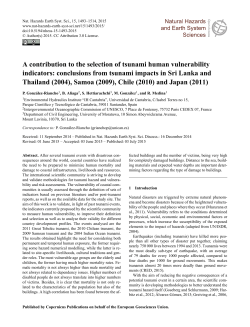 A contribution to the selection of tsunami human
