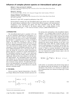Influence of complex phonon spectra on intersubband optical gain