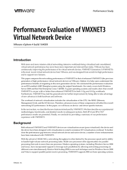 Performance Evaluation of VMXNET3 Virtual Network