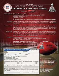 NFL CHARITIES SUPER BOWL CELEBRITY Bowling CLASSIC