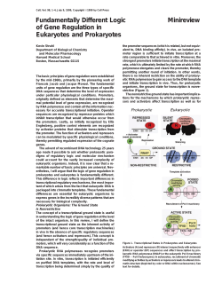 Fundamentally Different Logic Minireview of Gene Regulation in