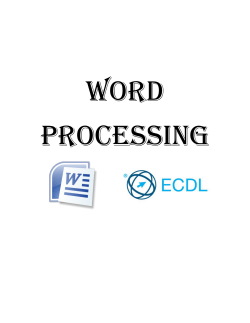 ECDL Module 3 Notes