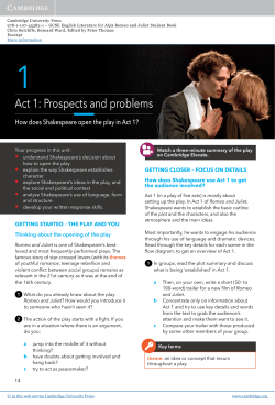 Act 1: Prospects and problems - Assets