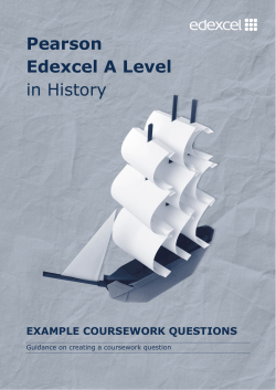 example coursework questions - Edexcel