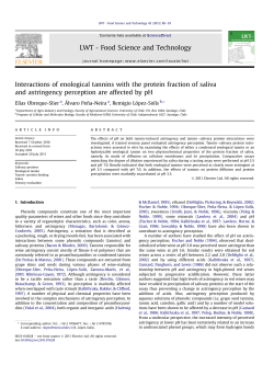 Interactions of enological tannins with the protein fraction of saliva