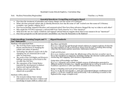 Randolph County Schools English 3- Curriculum Map Unit: Realism