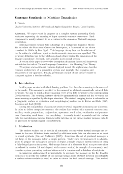 Sentence Synthesis in Machine Translation