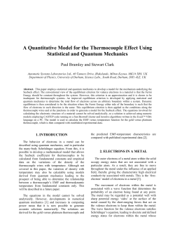 A Quantitative Model for the Thermocouple Effect Using Statistical